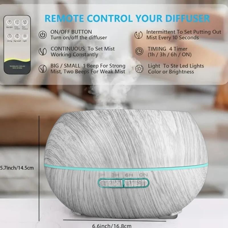 550Ml Aroma Diffuser Humidifier & Air Purifier with 6 Essential Oils, Remote Control, Waterless Fragrance Oil Diffuser, Home Humidifier for Anxiety Relief, Flower Humidifier, Therapeutic Essential Oil Aroma Diffuser D Is Ff User
