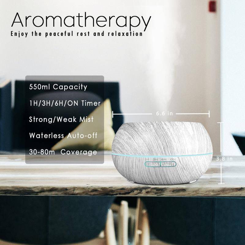 550Ml Aroma Diffuser Humidifier & Air Purifier with 6 Essential Oils, Remote Control, Waterless Fragrance Oil Diffuser, Home Humidifier for Anxiety Relief, Flower Humidifier, Therapeutic Essential Oil Aroma Diffuser D Is Ff User