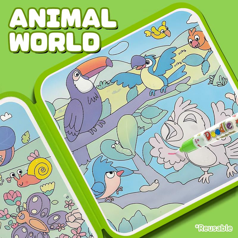 Watercolor Doodle Activity Books for Kids - Fun & Educational Travel Painting Supplies