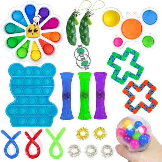 Fidget Toys Set Fidget Packs Fidget Kits Stress Relief and Anti-Anxiety Toys Bundle for Kids Man or Woman WN-91