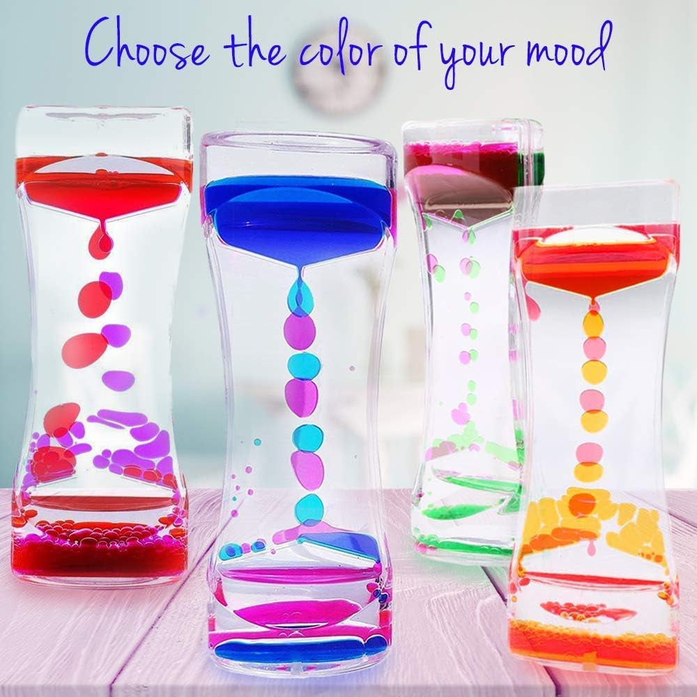 Liquid Motion Bubbler - Soothing Sensory Toy for Kids & Adults - Handheld Calming Oil Timer for Anxiety & Autism Relief