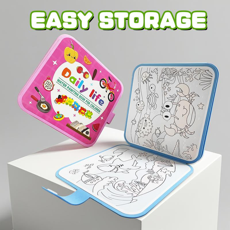Watercolor Doodle Activity Books for Kids - Fun & Educational Travel Painting Supplies