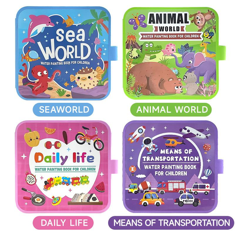 Watercolor Doodle Activity Books for Kids - Fun & Educational Travel Painting Supplies