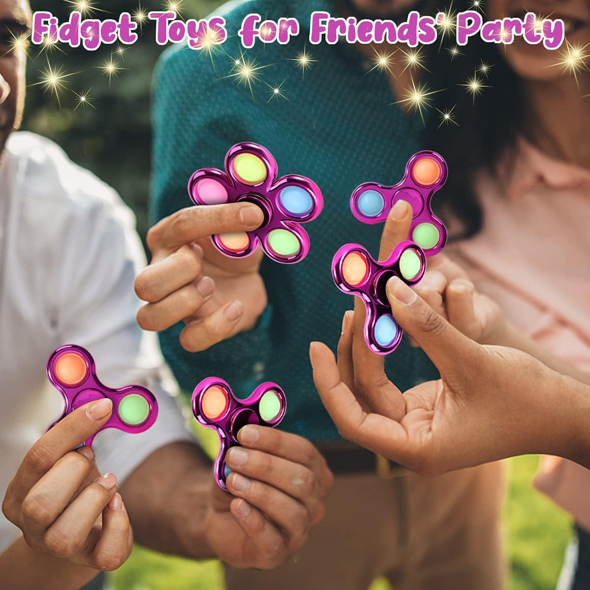 Ultimate Fidget Spinner 2 Pack - Anxiety Relief Toys for Kids & Adults, Perfect Party Favors & Classroom Rewards for ADHD & Autism!
