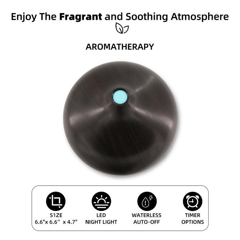 Aromatherapy Diffuser with 6 Essential Oils - 550ml Wood Grain Ultrasonic Humidifier with Remote Control & 7 Color LED Light - Perfect Gift for Christmas, Birthdays & Housewarming