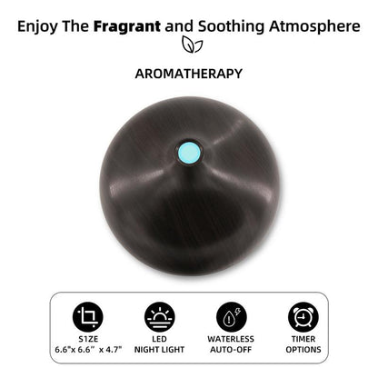 Aromatherapy Diffuser with 6 Essential Oils - 550ml Wood Grain Ultrasonic Humidifier with Remote Control & 7 Color LED Light - Perfect Gift for Christmas, Birthdays & Housewarming