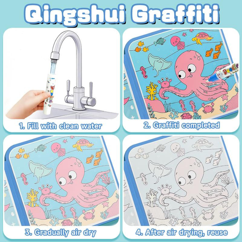 Watercolor Doodle Activity Books for Kids - Fun & Educational Travel Painting Supplies