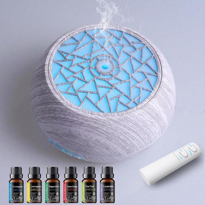 550Ml Aroma Diffuser Humidifier & Air Purifier with 6 Essential Oils, Remote Control, Waterless Fragrance Oil Diffuser, Home Humidifier for Anxiety Relief, Flower Humidifier, Therapeutic Essential Oil Aroma Diffuser D Is Ff User