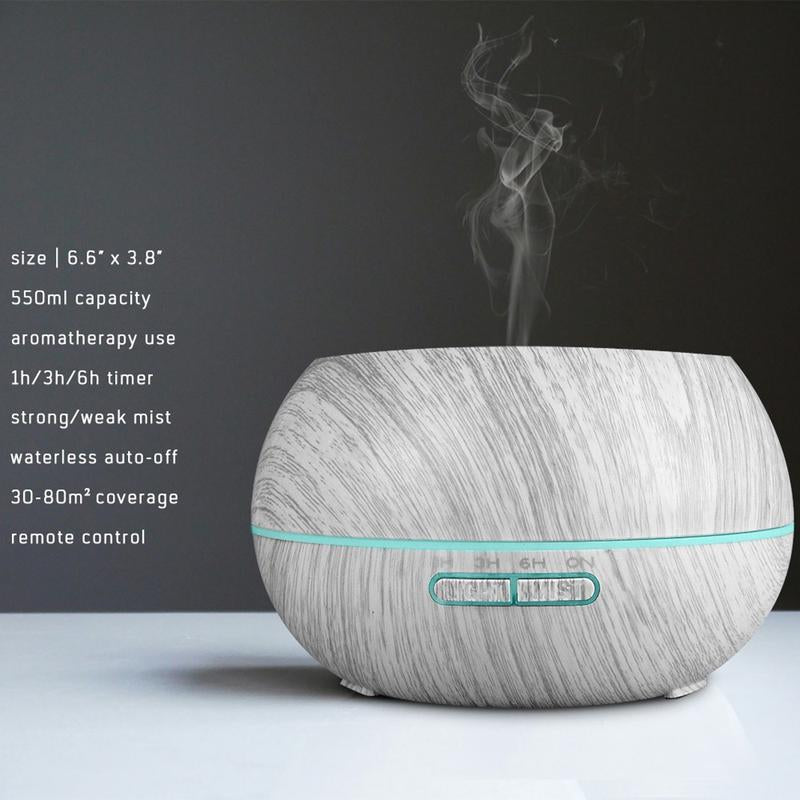 550Ml Aroma Diffuser Humidifier & Air Purifier with 6 Essential Oils, Remote Control, Waterless Fragrance Oil Diffuser, Home Humidifier for Anxiety Relief, Flower Humidifier, Therapeutic Essential Oil Aroma Diffuser D Is Ff User