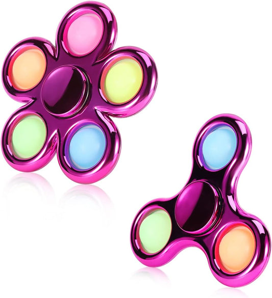 Ultimate Fidget Spinner 2 Pack - Anxiety Relief Toys for Kids & Adults, Perfect Party Favors & Classroom Rewards for ADHD & Autism!