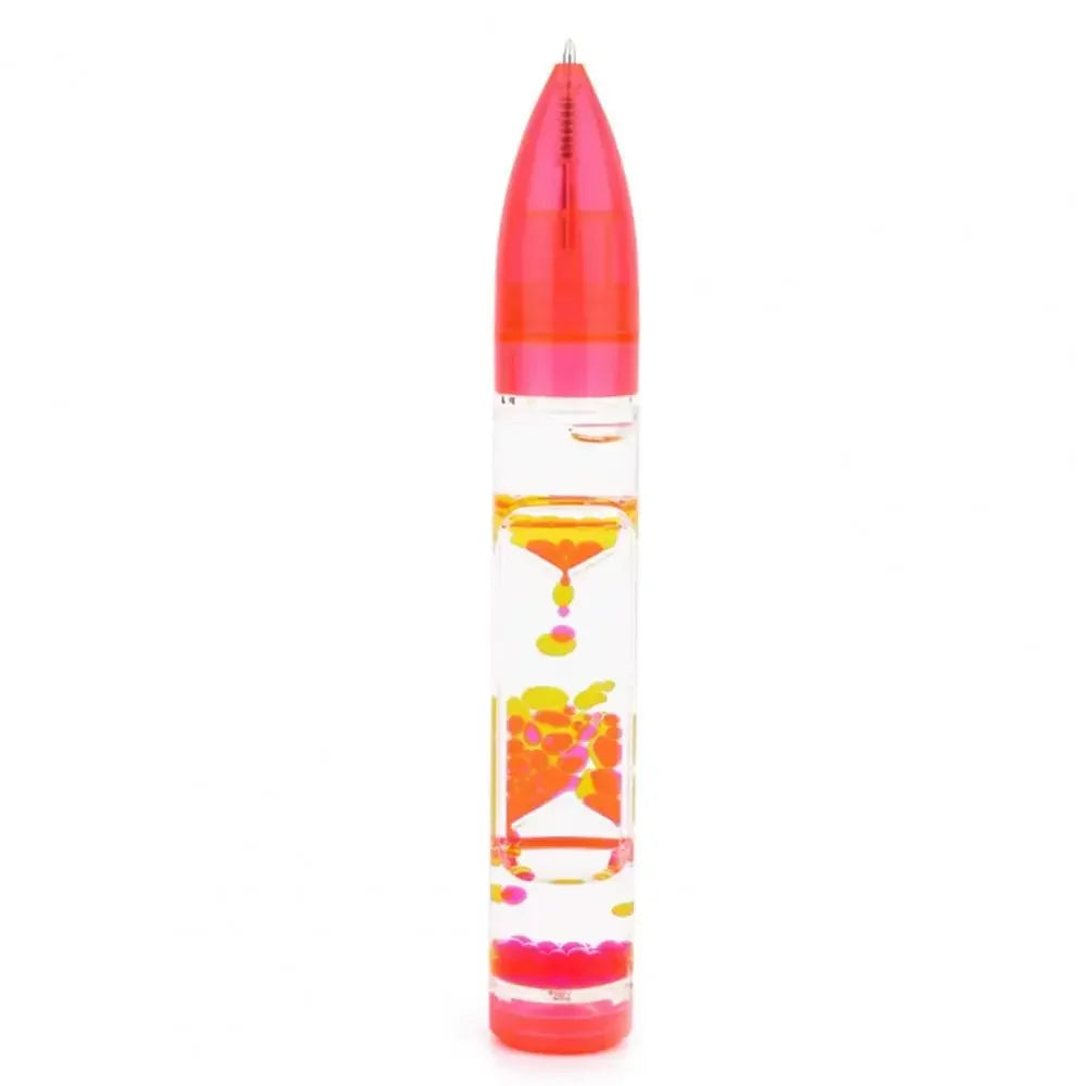 Motion-Bubble Pen Hourglass Stress Relief Ballpoint Pen Colorful Liquid Motion-Bubbler Fidget Pen Desk Toys School Supplies