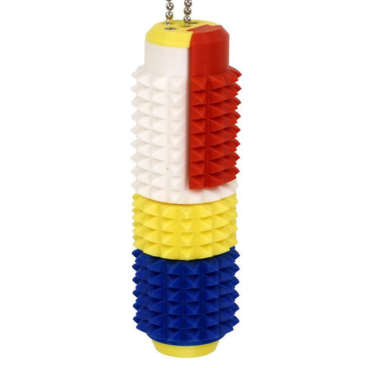 Portable Vibrant Colors Stim Tool with Firm Plastic Spikes for Anxiety & Stress Relief Clip to Keys for On-The-Go Comfort Pain Stimulation Impulse Management Office Anxiety Relief ADHD Sensory Fidget Keychain