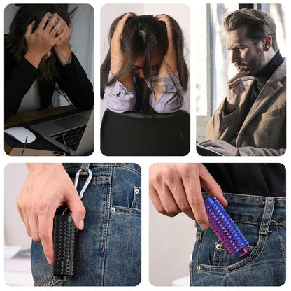 3-in-1 Fidget Toy with Keychain - Vibrant Colors, Button Click, Spinners & Pain Stim for Stress Relief & Anxiety for Adults