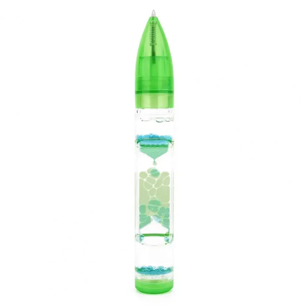 Motion-Bubble Pen Hourglass Stress Relief Ballpoint Pen Colorful Liquid Motion-Bubbler Fidget Pen Desk Toys School Supplies