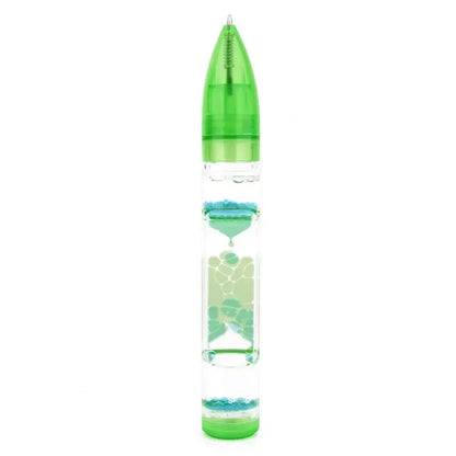 Motion-Bubble Pen Hourglass Stress Relief Ballpoint Pen Colorful Liquid Motion-Bubbler Fidget Pen Desk Toys School Supplies