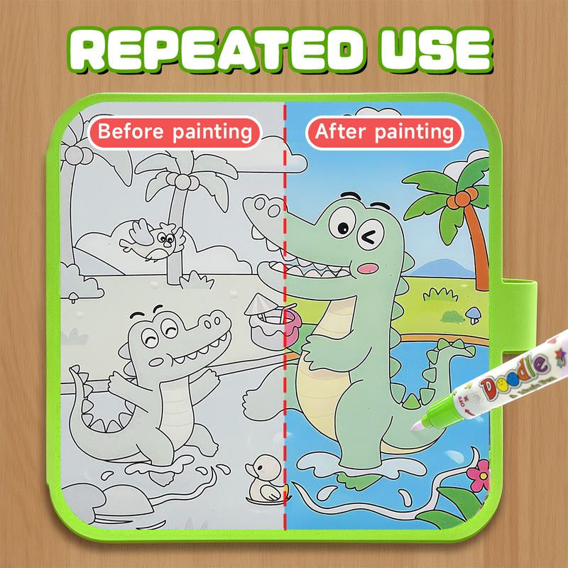 Watercolor Doodle Activity Books for Kids - Fun & Educational Travel Painting Supplies