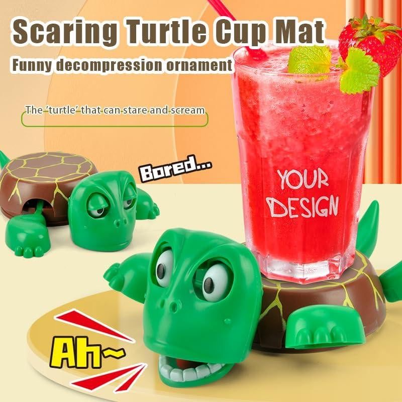 3D Pop-Up Eye Turtle Coasters - Fun Stress-Relief Drink Coasters for Desk & Perfect Housewarming Gifts for Adults