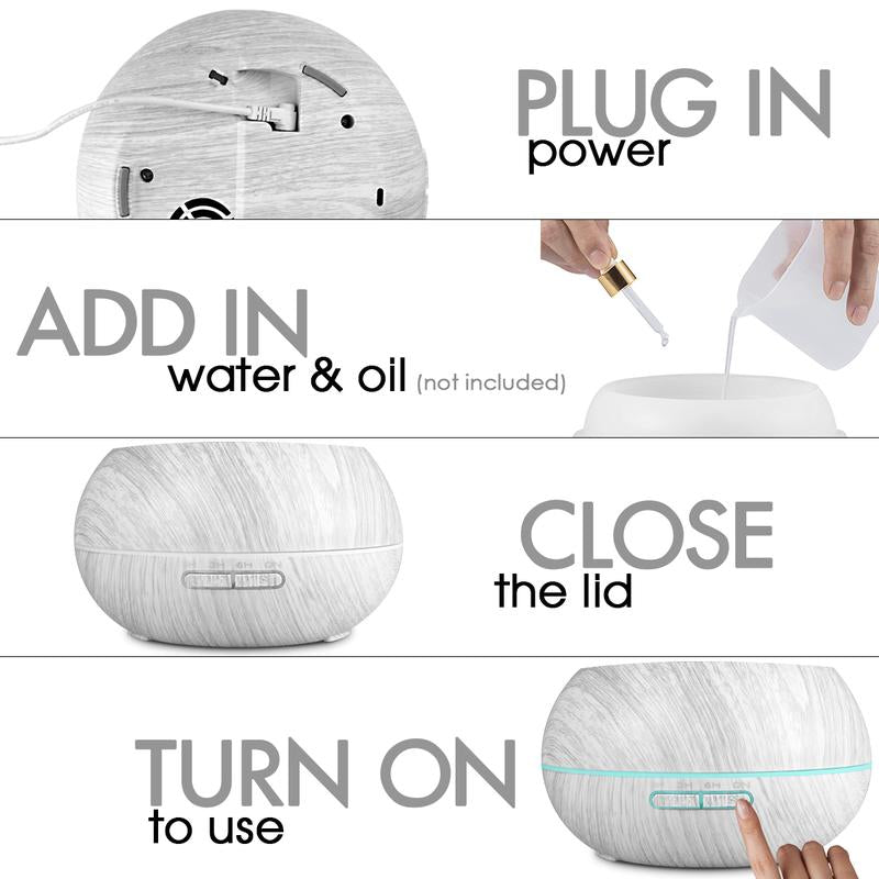 550Ml Aroma Diffuser Humidifier & Air Purifier with 6 Essential Oils, Remote Control, Waterless Fragrance Oil Diffuser, Home Humidifier for Anxiety Relief, Flower Humidifier, Therapeutic Essential Oil Aroma Diffuser D Is Ff User