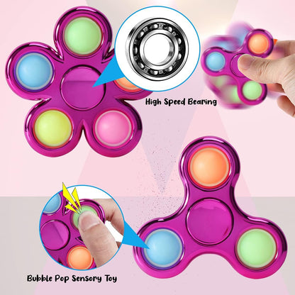 Ultimate Fidget Spinner 2 Pack - Anxiety Relief Toys for Kids & Adults, Perfect Party Favors & Classroom Rewards for ADHD & Autism!