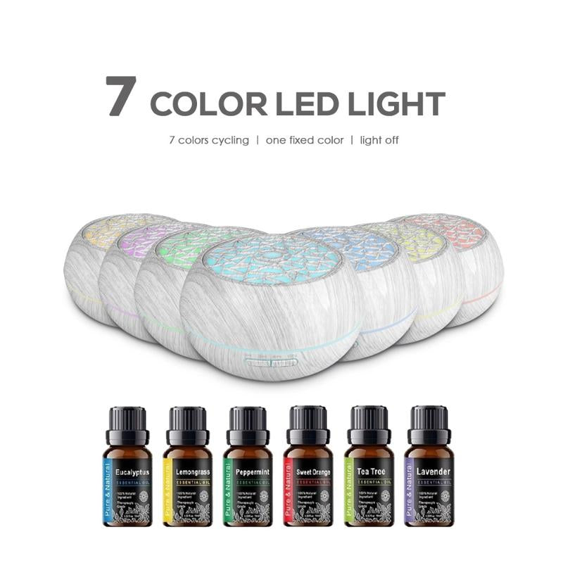 550Ml Aroma Diffuser Humidifier & Air Purifier with 6 Essential Oils, Remote Control, Waterless Fragrance Oil Diffuser, Home Humidifier for Anxiety Relief, Flower Humidifier, Therapeutic Essential Oil Aroma Diffuser D Is Ff User