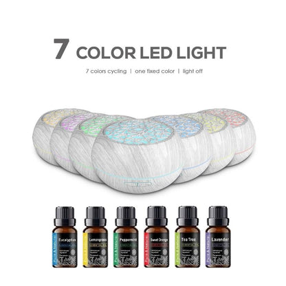550Ml Aroma Diffuser Humidifier & Air Purifier with 6 Essential Oils, Remote Control, Waterless Fragrance Oil Diffuser, Home Humidifier for Anxiety Relief, Flower Humidifier, Therapeutic Essential Oil Aroma Diffuser D Is Ff User